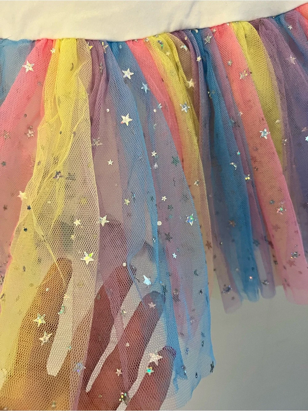 4T Unicorn 'Birthday Girl' Tutu Dress with Rainbow Tulle